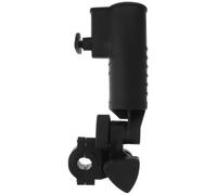 Porte-parapluie pour Chariot de Golf Réglable, Pince Noire en Plastique | Largeur Interne Ajustable, Angle Modulable, Démontage Facile, Accessoire pour Poussette, Fauteuil Roulant