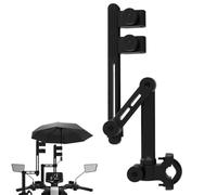 Porte-parapluie pour poussette, pince à parapluie pour chaise | Support d'auvent réglable pour fauteuil roulant - Pince à parapluie montée sur barre de poignée, porte-parapluie à Double Clips pour