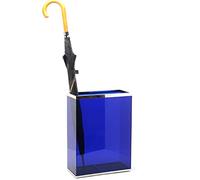 Porte-parapluie rectangulaire en plastique pour intérieur, bureau, appartement et hôtel, peut contenir 4 à 5 parapluies, design bleu élégant et peu encombrant