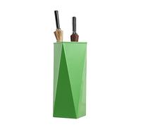 Porte-parapluie rectangulaire moderne, porte-parapluie en métal de grande capacité, drainage facile, organisateur élégant pour parapluies longs et courts (couleur : vert)