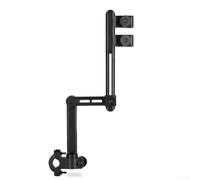 Porte-parapluie réglable à 360° pour vélo électrique, fauteuil roulant, poussette - Diamètre du trou de 15 mm - Avec plan télescopique pliable - Noir