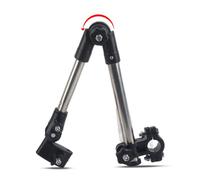 Porte-parapluie réglable à 360° - Support universel for poussette, fauteuil roulant, vélo, siège de pêche et landau, pince robuste en acier inoxydable (noir)