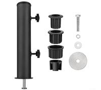 Porte-parapluie robuste en granit avec manchons réglables en PVC pour une utilisation en extérieur coupe-vent - Convient pour différents diamètres de mât de parasol (fer)