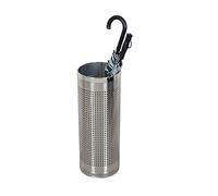 Porte-parapluie rond en acier inoxydable pour canne de marche, famille, hôtel, bureau, couleur argent, seau de rangement pour couloir