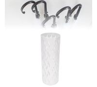 Porte-Parapluie Rond en Métal, Organisateur de Parapluie Creux, Canes Stick Sticks Portez pour L'entrée, la Maison, le Bureau (WHITE)