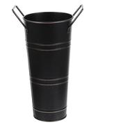 Porte-parapluie rond en métal pour entrée, support d'intérieur en fer galvanisé pour cannes et bâtons de marche, design compact et peu encombrant, seau d'organisation à dessus ouvert pour couloir ou