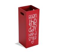 Porte-parapluie - Versa - Fluor - Bois MDF - Rouge - 53 x 21 x 21 cm