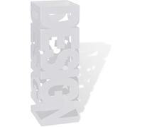 Porte-parapluie carré à rangement Blanc Acier 48,5 cm - VidaXL Blanc