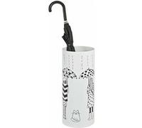 HAKU Möbel Porte-parapluies blanc métal H 45 cm x Ø 18 cm style moderne