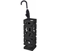 HAKU Porte-parapluies Noir métal L16×H48×P16 cm Style moderne