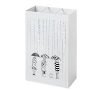 HAKU Möbel Porte parapluies Blanc, métal - Dim.: L 30 cm x H 48 cm x P 16 cm, Style: Modern