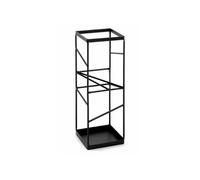 HAKU Porte-parapluies métal noir – L 17 x H 49 x P 17 cm – style moderne