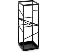 HAKU Porte-parapluies métal noir – L 17 x H 49 x P 17 cm – style moderne