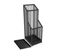 Porte-parapluies en Fer Forgé De Grande Capacité, Range-parapluies Long Et Court avec Égouttoir Mobile 20x26x62cm (Color : Black)