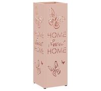 Vidaxl Porte-Parapluies Rose Métal Standard Incrustations Décoratives