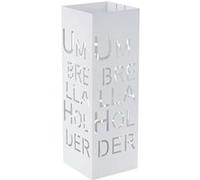 Porte-parapluies MENDLER HWC-C78, support pour parapluie, quadratique 55cm écriture, blanc Blanc G