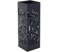 Accessoire parasol Mendler Porte-parapluies HWC-C78, support pour parapluie, quadratique 55cm écriture, noir