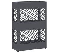 Porte-parapluies moderne - vidaXL - Anthracite - Motif croisé - Acier - 28x12x41 cm - Durable - Design décoratif