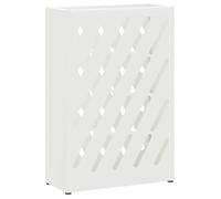 vidaXL Porte-parapluie moderne étagère rectangulaire 28 x 12 x 41 cm Acier Blanc
