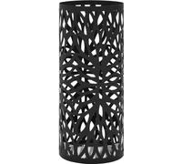 Porte-parapluies motif feuilles acier noir
