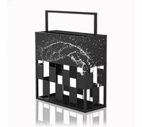 Porte-parapluies, Porte-Parapluie rectangulaire Moderne, décoration de Bureau en métal, Rangement cloisonné, Grande capacité, Noir - 50 x 20 65 cm