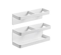 Porte-parapluies, porte-parapluies d'entrée, en acier au carbone, fixation magnétique, forte capacité de charge, adapté for être placé derrière les portes.(White)