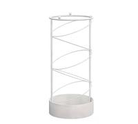 Porte-parapluies Porte-parapluies Support de rangement en métal, support de canne, porte-parapluies décoratif Seau Organisateur intérieur pour porte d'entrée, support de parapluie extérieur (blanc)