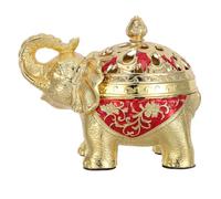 Porte-Parfum Éléphant en Alliage de Zinc, Or, avec Couvercle | Décoration Boho Zen, pour Yoga et Bureau, Aromathérapie, Relaxation, Focus, Forme Éléphant