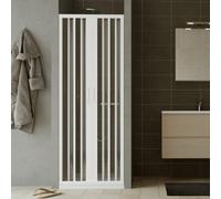 PORTE PAROI DE DOUCHE PLIANTE PVC BLANC 150 CM OUVERTURE CENTRALE R?DUCTIBLE