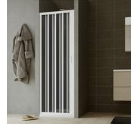 PORTE PAROI DE DOUCHE PLIANTE PVC BLANC ReVERSIBLE OUVERTURE LATeRALE ReDUCTIBLE