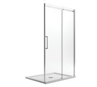 PORTE PAROI DOUCHE COULISSANTE 130CM VERRE 8 MM TRASPARENT ANTICALCAIRE DROITE
