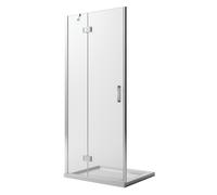 PORTE PAROI DOUCHE NICHE 100CM SALOON PIVOTANTE VERRE DE SECURITÉ ANTICALCAIRE