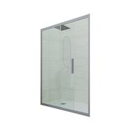 PORTE PAROIS DOUCHE 1 PORTILLON COULISSANT EN PVC ARGENT DECO