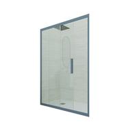 PORTE PAROIS DOUCHE 1 PORTILLON COULISSANT EN PVC BLEU NAVY DECO