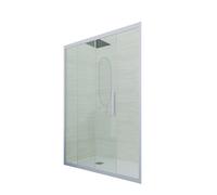 PORTE PAROIS DOUCHE 1 PORTILLON COULISSANT EN PVC BLEU VINTAGE DECO
