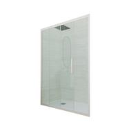 PORTE PAROIS DOUCHE 1 PORTILLON COULISSANT EN PVC CHAMPAGNE DECO