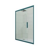 PORTE PAROIS DOUCHE 1 PORTILLON COULISSANT EN PVC VERT NIGHT WATCH DECO