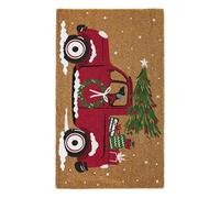 Porte-parole de Noël - tapis de motif de voiture de vacances 80x50cm, entrée sécurisée | Crystal Velvet non dérapant Holidays Rapis avec conception non glissante, tapis de sol de vacances de la voitur