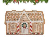 Porte-parole De Noël - Tapis De Noël De La Maison En Pain D'épice, Tapis De Festif Pour Le Porche Ou Entrée | TapissDe Coco Non Glissé Et Résistant Aux Intempéries Avec Maison De Pain D'épic