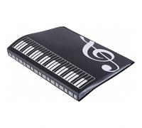 Porte-partitions de musique avec pince à partition, espacement standard des lignes. Cahier de portées. Support pour partitions de piano - Organisez et protégez vos partitions et fichiers, durable, poc