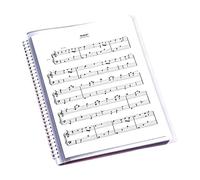 Porte-Partitions Porte-documents A4 10 pages et pochettes transparentes | Classeur Musical Pour Chorale pour Bureau Maison Table Comptoir Poche Sac à Dos Journal Agenda École Rose