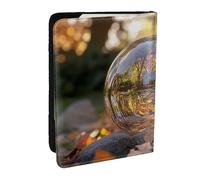 Porte-passeport à deux fleurs pour voyage - Étui pour passeport pour homme et femme - Organiseur de documents de voyage pour cartes de crédit, Boule en verre transparent, One Size