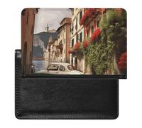 Porte-passeport - Accessoires de voyage - Bleu paon - Imperméable - Avec emplacements pour cartes - Pour homme et femme, Magnifique Italie, Taille unique