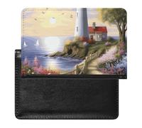 Porte-passeport - Accessoires de voyage - Chat à poils longs - Imperméable - Portefeuille de voyage avec emplacements pour cartes - Pour homme et femme, Peinture diamant phare, Taille unique