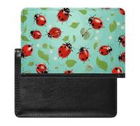 Porte-passeport - Accessoires de voyage - Coccinelles rouges - Portefeuille de voyage étanche avec emplacements pour cartes pour homme et femme, Coccinelles rouges, Taille unique