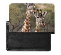 Porte-passeport - Accessoires de voyage - Deux girafes - Imperméable - Portefeuille de voyage avec emplacements pour cartes - Pour homme et femme, Deux girafes., Taille unique