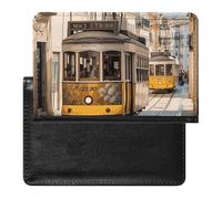 Porte-passeport - Accessoires de voyage - Éléphant porte-bonheur - Imperméable - Portefeuille de voyage avec emplacements pour cartes - Pour homme et femme, Tram Lisbonne, Taille unique