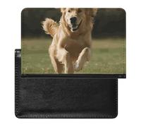 Porte-passeport - Accessoires de voyage - Golden Retriever - Étanche - Avec emplacements pour cartes - Pour homme et femme, Golden Retriever Running, Taille unique