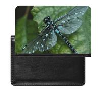 Porte-passeport - Accessoires de voyage - Imperméable - Avec emplacements pour cartes - Pour homme et femme, Libellule bleue., Taille unique