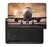 Porte-passeport - Accessoires de voyage - Joli chihuahua - Imperméable - Portefeuille de voyage avec emplacements pour cartes - Pour homme et femme, Avion., Taille unique